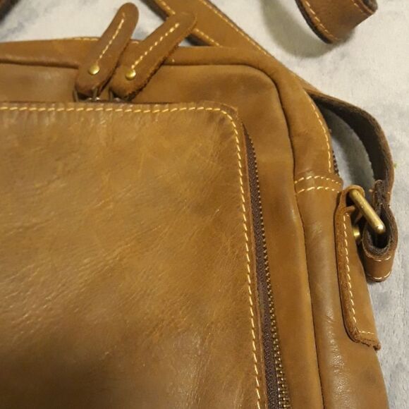 Tiding leather crossbody bag brown - Picture 2 of 8